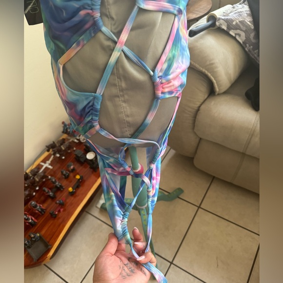 ClubExx Colorful summer dress sz Large - Picture 3 of 8